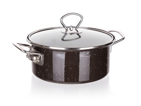 Cratita emailata cu capac granite, banquet, Ø20x9 cm, 2 l