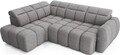 Coltar extensibil stanga 4 locuri ELTAP, LT-04PAO, Falconn, 258x208x107 cm, lemn/poliester, gri inchis