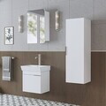 Set Dulap de Baie cu Chiuvetă și Oglindă (3 Piese), Hanah Home, 2919, PAL MELAMINAT, Alb