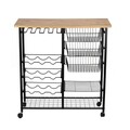 Masa de bar, Puqa Design, Laney, 32x90x86 cm, PAL, Pin Atlantic / Negru