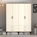 Dulap pentru haine, Hommy Craft, Kumsal TT, 160x47.5x201.4 cm, PAL, Maro/Crem