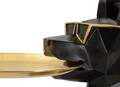 Statueta / figurina decorativa cu tava Dog Ory, Mauro Ferretti, 30x64x91 cm, polirasina/metal, negru/auriu