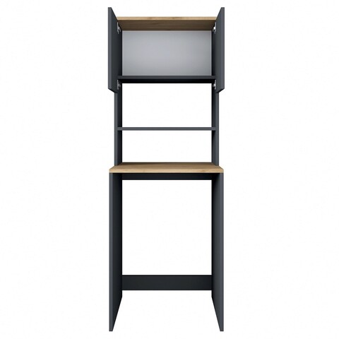 Dulap masina de spalat, Rani, KD101, 65x183.6x60 cm, PAL, Nuc / Antracit