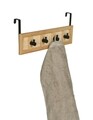 Cuier cu agatare pe usa, Wenko, Allegre, 33 x 14 x 6 cm, bambus/ratan/inox, natur/negru