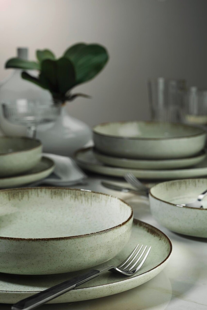 Set de cină (12 piese), L'essentiel Maison, 710KTP9752, Farfurie: 20 cm (4 bucăți), Verde