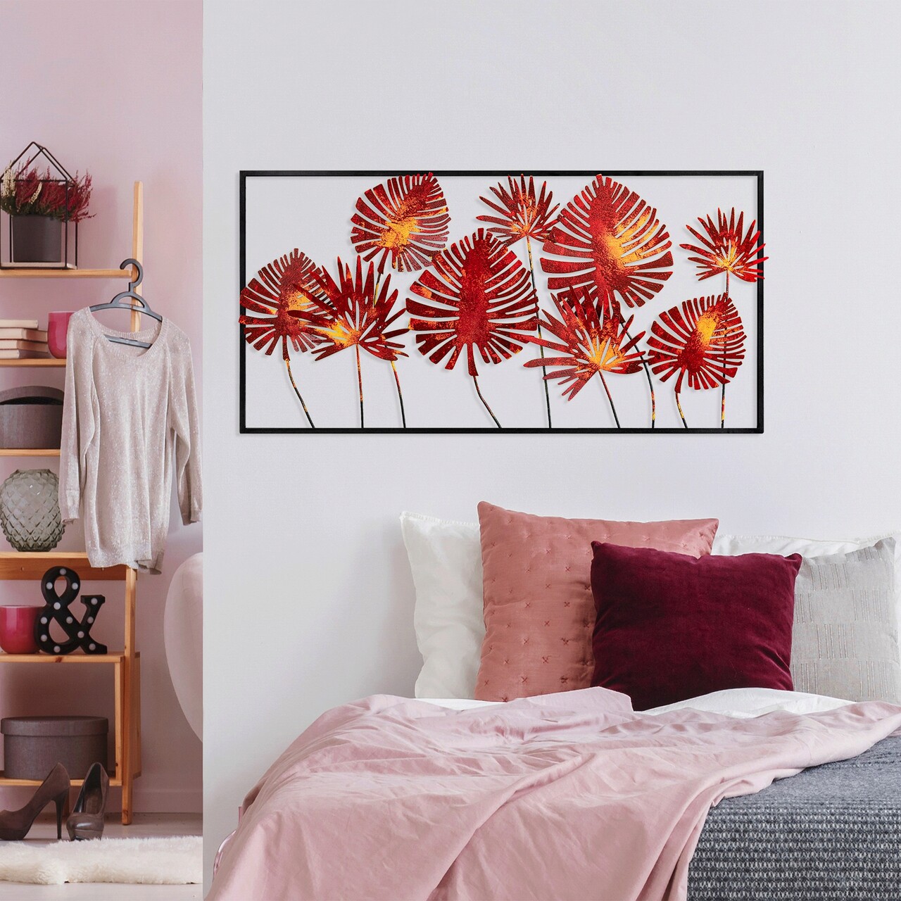 Decoratiune de perete, Yıldız 3, Metal, Dimensiune: 81 x 40 cm, Multicolor - 2 | YEO