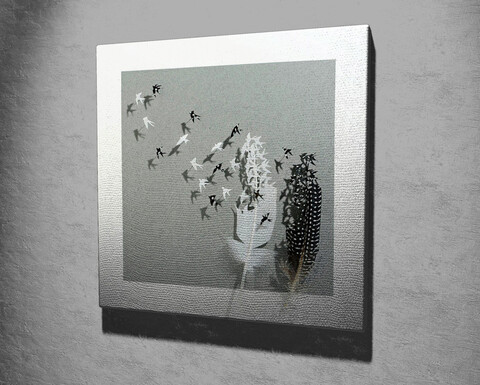 Tablou decorativ, kc330, canvas, lemn, multicolor