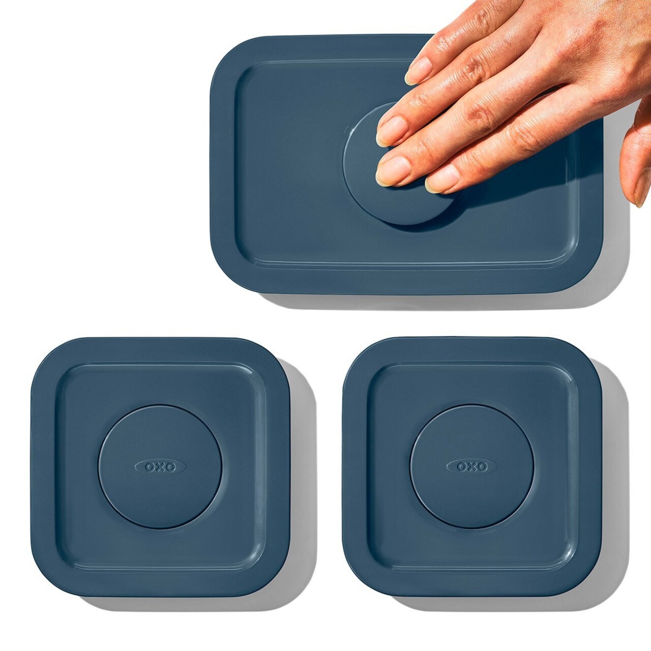 Set caserole 3 piese, din plastic, "POP", Storm Blue - OXO - view 9