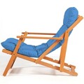 Set masa si scaune de gradina, Meya Dekor, My007, Lemn de fag, Albastru / Natural