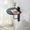 Raft de perete, Neostill, Reve, 35x35 cm, Lemn masiv, Antracit / Negru
