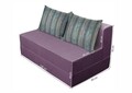 Canapea extensibila Urban Living Bedora 136x80x40 cm Purple/Stripes