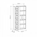 Biblioteca Lift, Homitis, 80x29x150.5 cm, maro/antracit