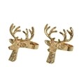 Set 2 inele pentru servetele Reindeer, Decoris, Ø4 cm, metal, auriu