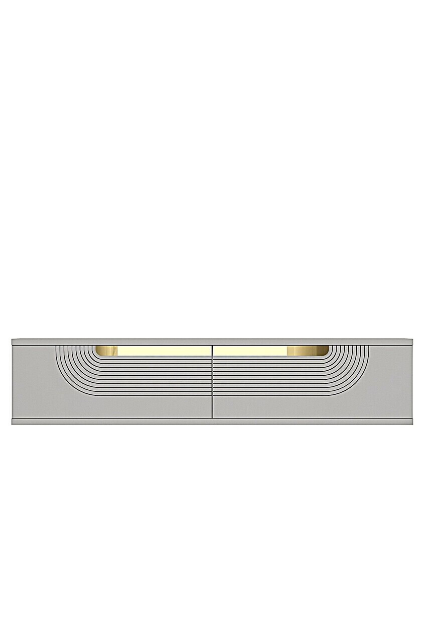 Dulap, Hanah Home, Meyra 120, 120x25.5x29.6 cm, Alb/Auriu — imaginea 6