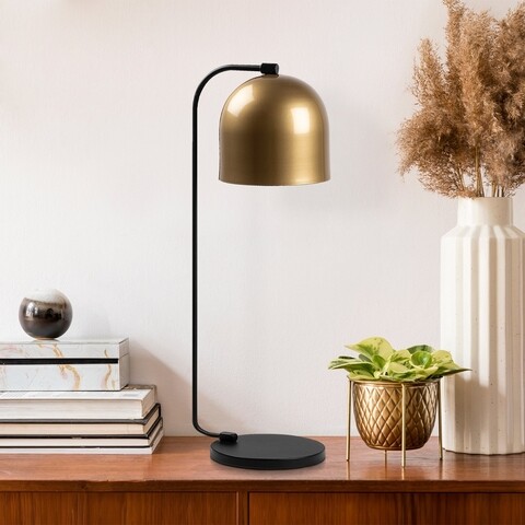 Lampa de masa, Epika – 12246, Fulgor, 17 x 22 x 60 cm, 1 x E14, 40W, auriu/negru