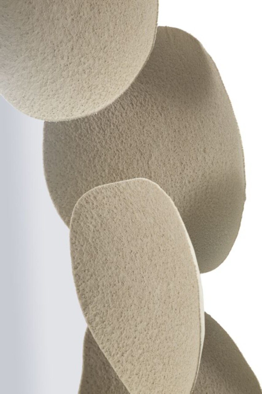 Oglinda de perete Dune, Mauro Ferretti, 85 cm, fier/MDF, crem - imagine 4