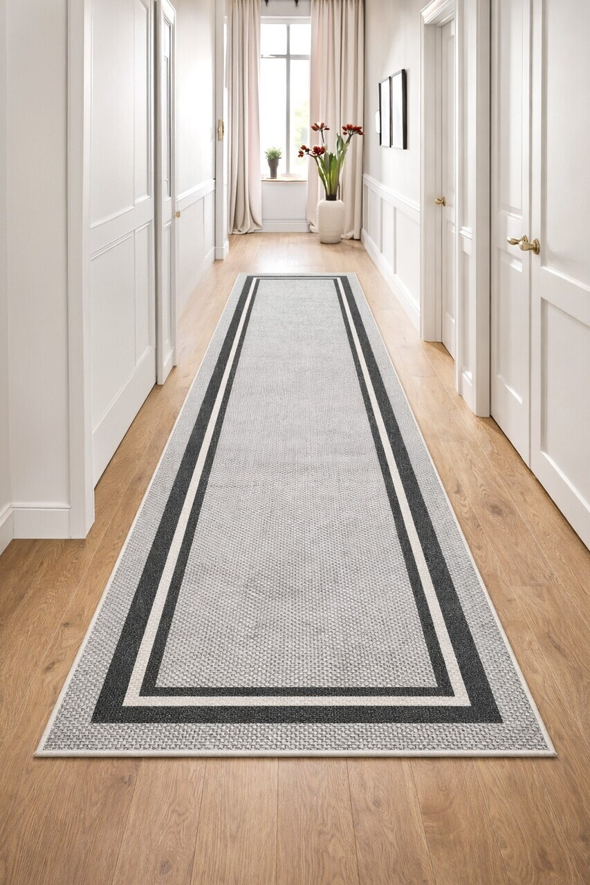 Covor, CLR-7390-HALI-16, 60x200 cm, Poliester, Gri — imaginea 2