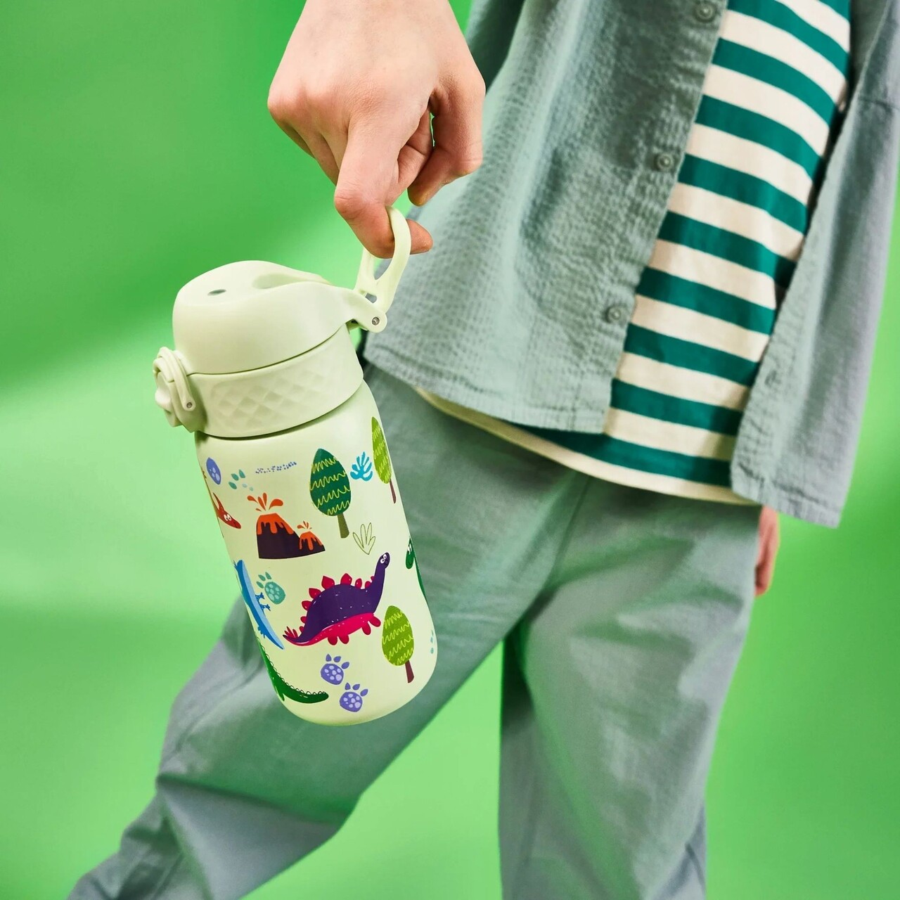 Sticla apa pentru copii, inox, 400ml, Dinosaurs - Ion8 - view 7