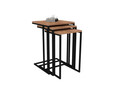 Set masute 3 piese, Puqa Design, Stoli, PAL, Pin Atlantic / Negru