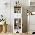 Dulap de baie, Hanah Home, 2389, 35x107.6x31 cm, MDF-LAM, Alb mat