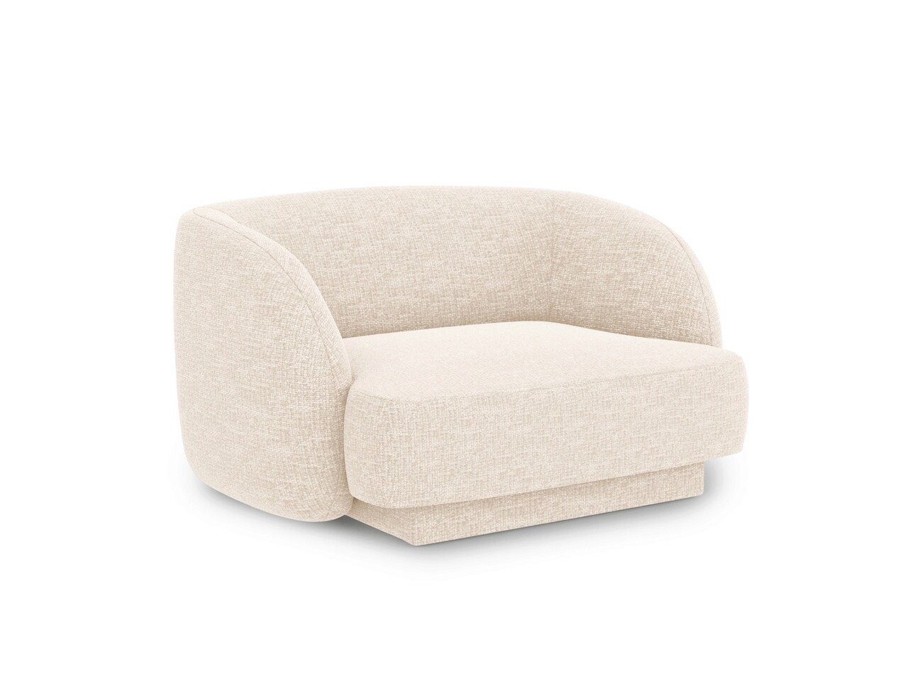 Fotoliu, Miley, Micadoni Home, BL, 109x85x74 cm, poliester chenille, bej deschis - 1 | YEO