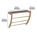 Organizator baie Fondi, Wenko, 60x25.5x48.5 cm, lemn acacia/sticla/plastic, maro/negru