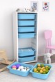 Dulap multifunctional, Estella, Cara 8N, Alb/Albastru