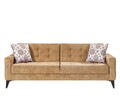 Canapea extensibila Cinar, Pandia Home, 209x80x80 cm, lemn, bej