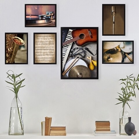 Set 6 tablouri decorative, SET_103, Lulu, 24×29 cm/24×44 cm, plastic 24x29