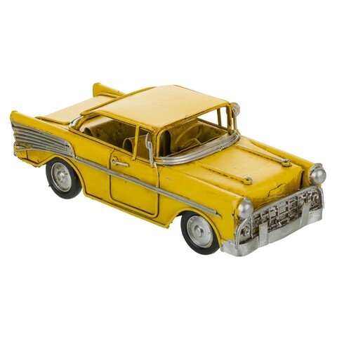 Decoratiune Car, Creaciones Meng, 16.5x6.5 cm, metal, galben