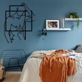 Decoratiune de perete, Fit Man, metal, 39 x 51 cm, negru