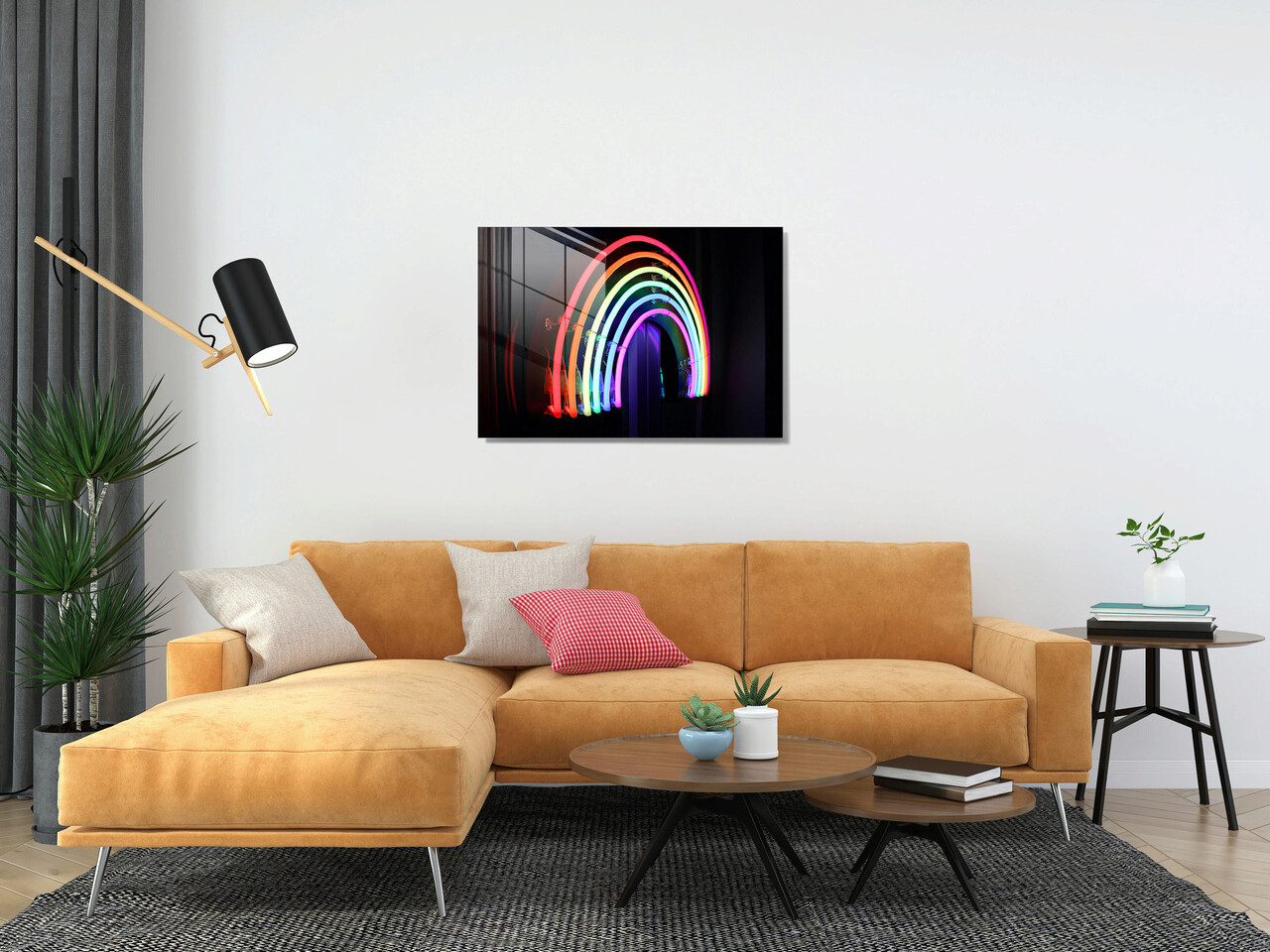 Tablou decorativ, 1444, Sticla temperata, 50 x 70 cm, Multicolor - 1 | YEO