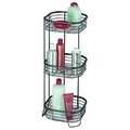 Etajera pentru baie Forma, iDesign, 3 rafturi, 24x24x66.5 cm, otel, negru mat