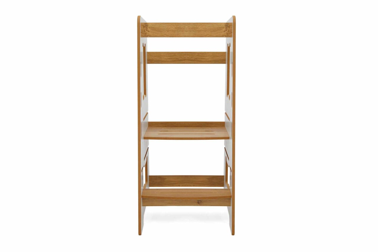 Turn de invatare, Hanah Home, Learning Tower, 40x90x50 cm, Alb / Natural - view 4