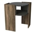 Masuta pentru living Marbel, Talon, 47.6 x 47.6 x 60 cm, walnut/gri/negru