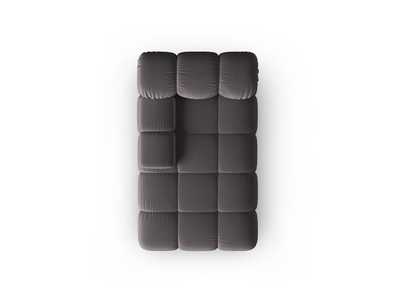 Sezlong living stanga 1 loc, Bellis, Micadoni Home, BL, 155x94x70 cm, catifea, gri inchis - view 3
