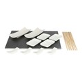 Set sushi 15 piese Stone, Homla, 30x24 cm, ardezie/portelan/bambus, multicolor