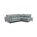 Coltar extensibil dreapta 4 locuri ELTAP, RT-100SAV, Noble, 255x201x100 cm, lemn/poliester, albastru