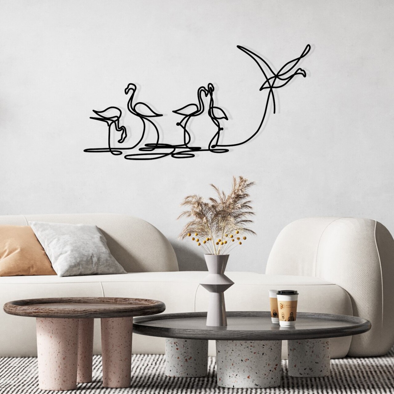 Decoratiune de perete, Flamingo 316 M, Dimensiuni: 115 x 58,5 cm, Negru - view 3