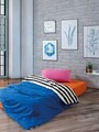 Lenjerie de pat pentru o persoana, Dusk - Blue, Cozy Home, Bumbac Ranforce