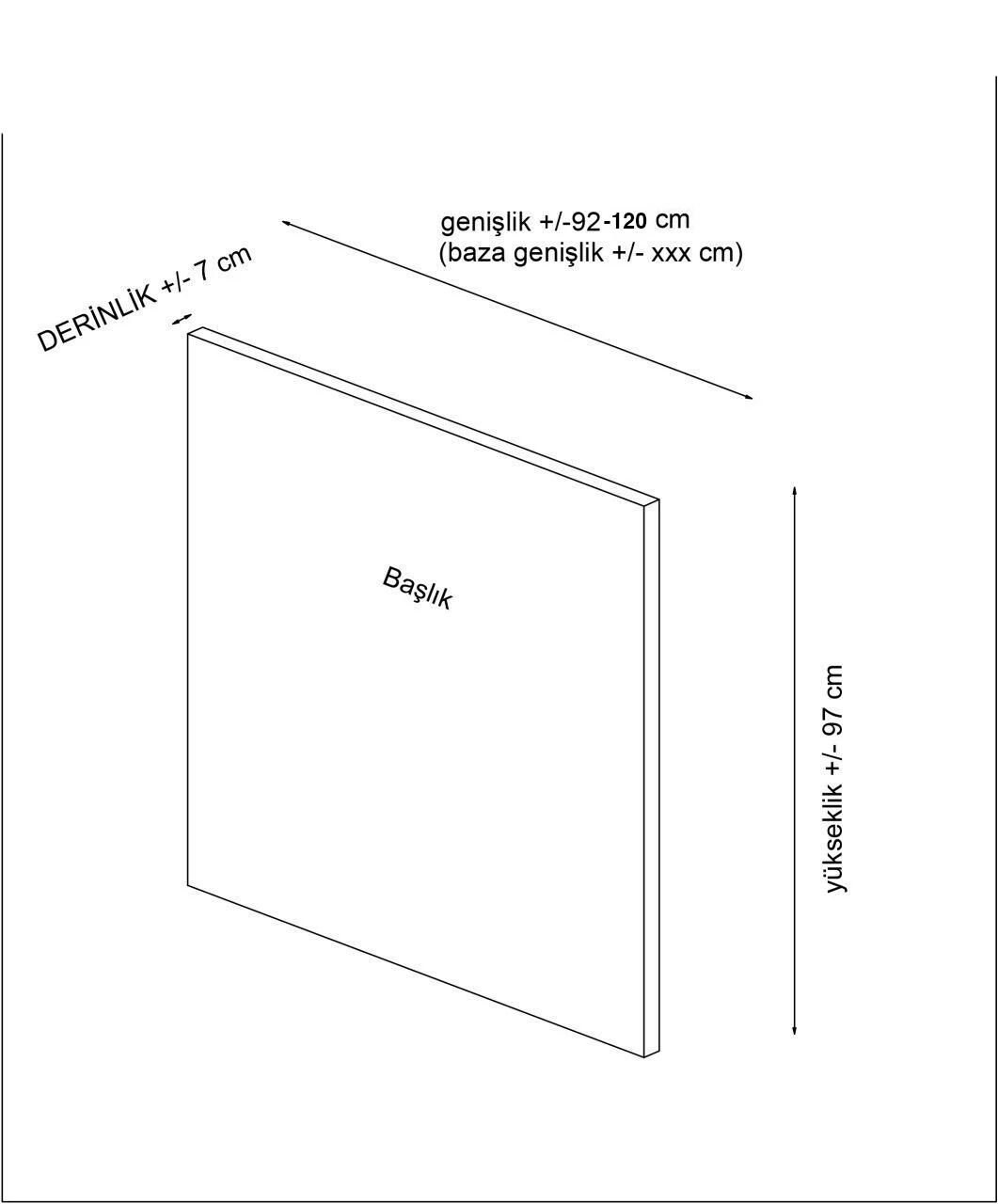 Tablie de pat, Mindy, Motya 120, 97x120x7 cm, PAL, Gri