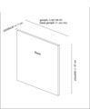 Tablie de pat, Mindy, Motya 120, 97x120x7 cm, PAL, Gri