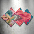 Set 4 tablouri decorative, 4MDF1826561, MDF, Imprimat UV, Multicolor
