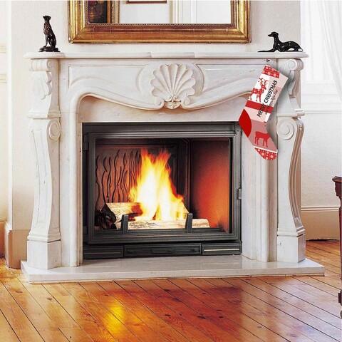 Soseta decorativa christmas, crp005, 35x18 cm, bumbac, multicolor