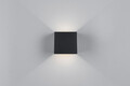Aplica de perete pentru exterior Genie, RL NOW, 10x10.5x10 cm, 1W, 2x SMD, plastic, negru mat