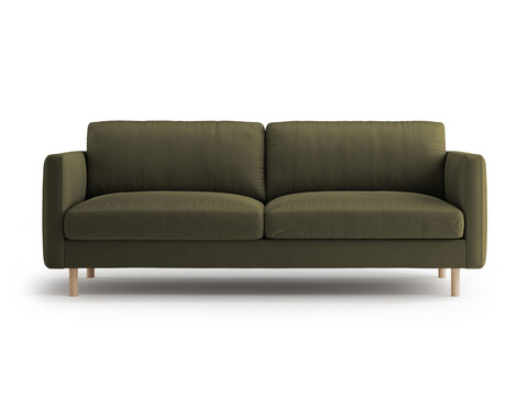 Canapea 3 locuri, Eden, Micadoni, 173x92x90 cm, catifea, verde muschi melanj