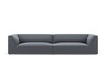 Canapea 4 locuri, Ruby, Micadoni Home, BL, 302x93x69 cm, piele ecologica, albastru inchis