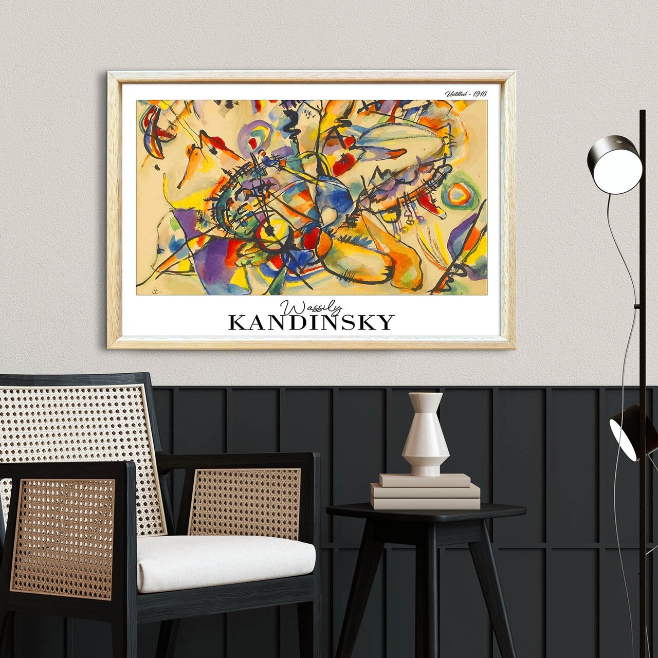 Tablou decorativ, 4262AHSKANDINSKY-025, Fundal: 100% MDF (Grosime: 2,7 mm), Multicolor - view 2