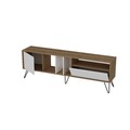 Comoda TV Mistico, Zena Home, 180x35.5x58.7 cm, maro/negru