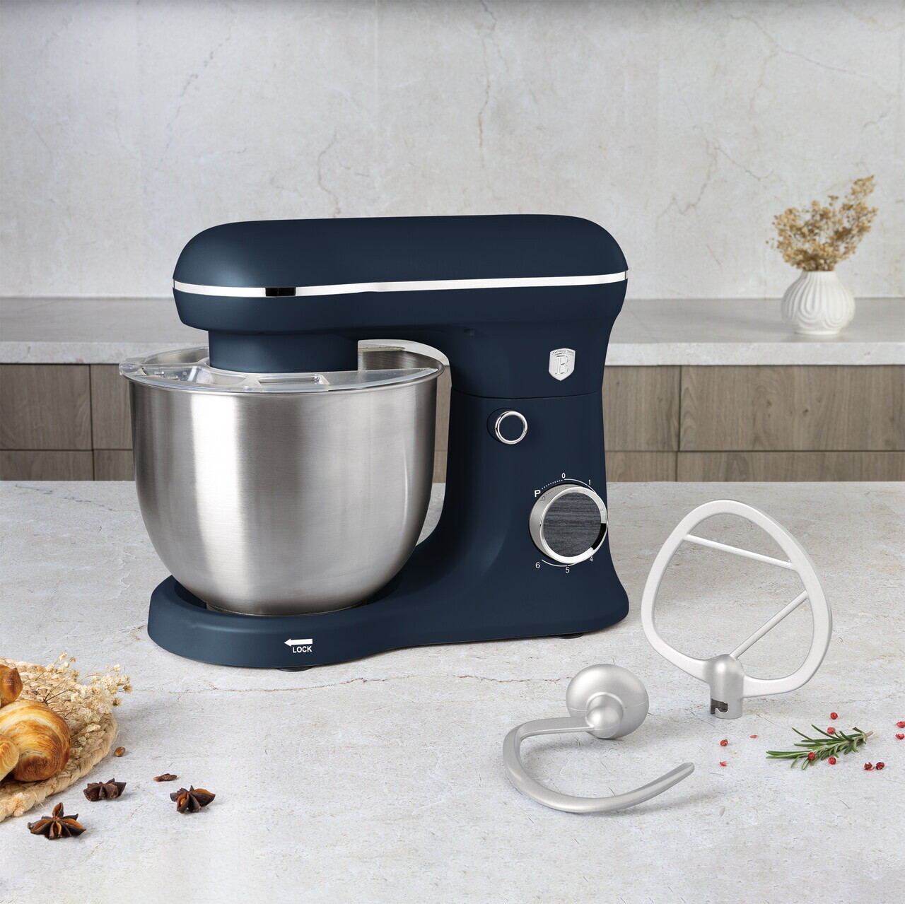 Robot de bucatarie Berlinger Haus Deep Sea 1500W inox/plastic albastru mat/gri